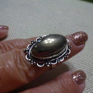 Beautiful APACHE PYRITE Sterling 925 Handmade Ring Size 7.5 #88C